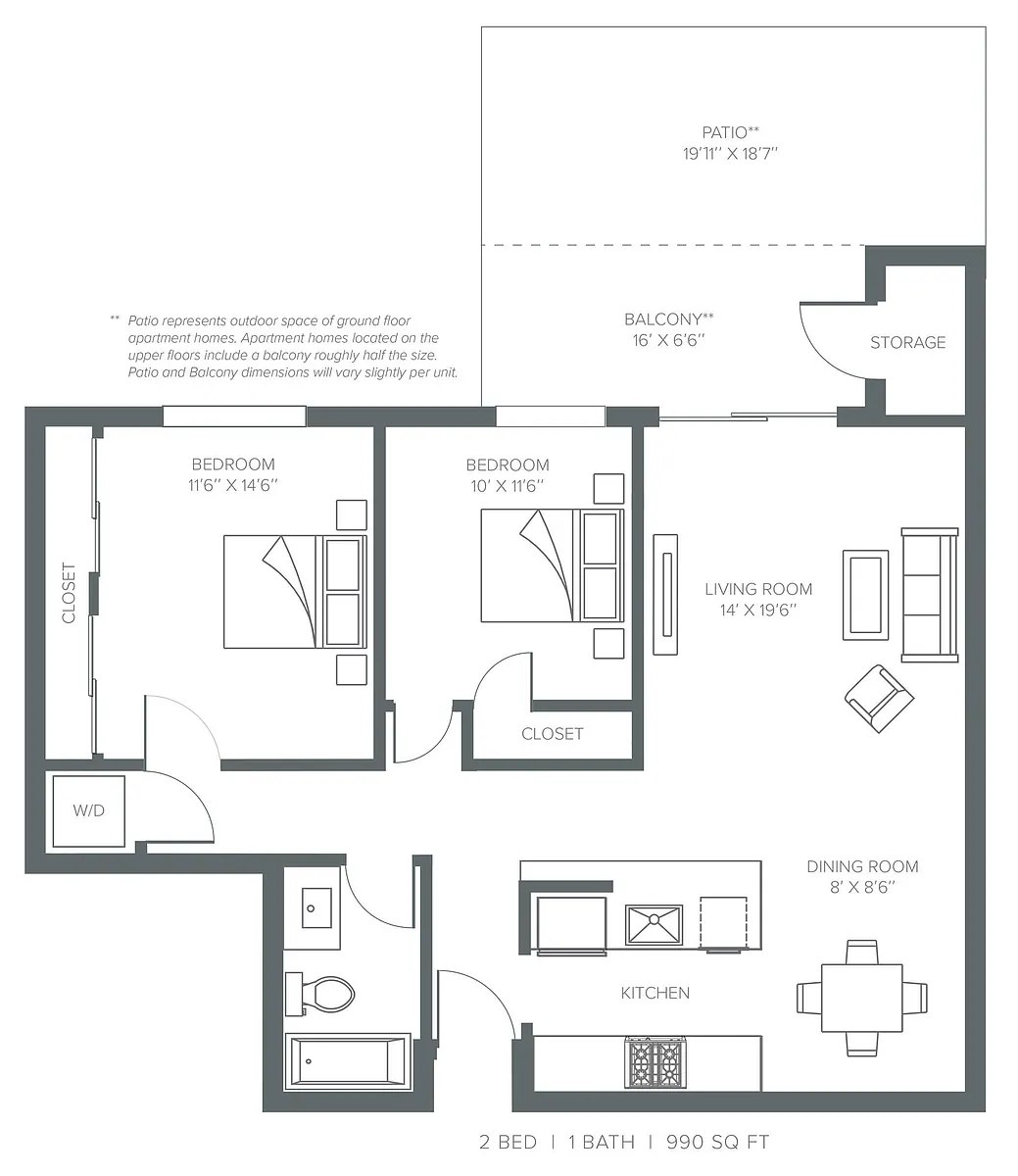 Floor plan 2X1 Renovated
