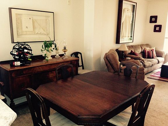 Dining room flows into living area