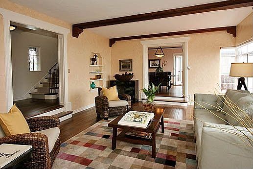 View of living room towards dining room