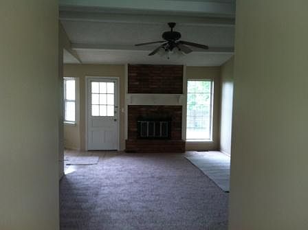 Wood burning fireplace