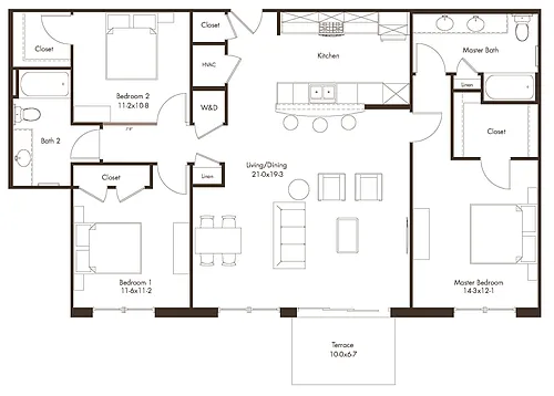 Floor plan 3 Bedroom