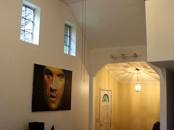 Living Room with High Ceilings