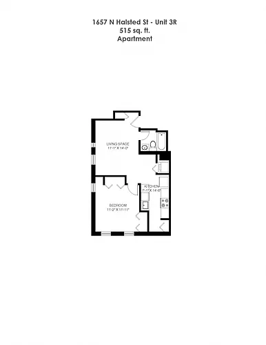 Floor plan One Bedroom
