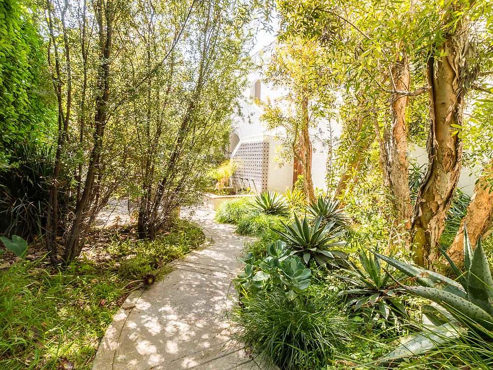 rear garden, path to common area