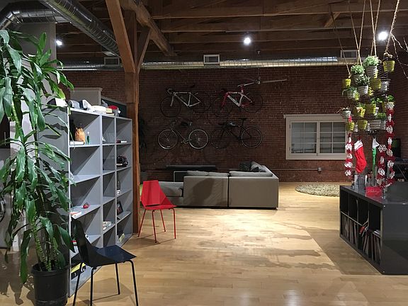 View from front door at night