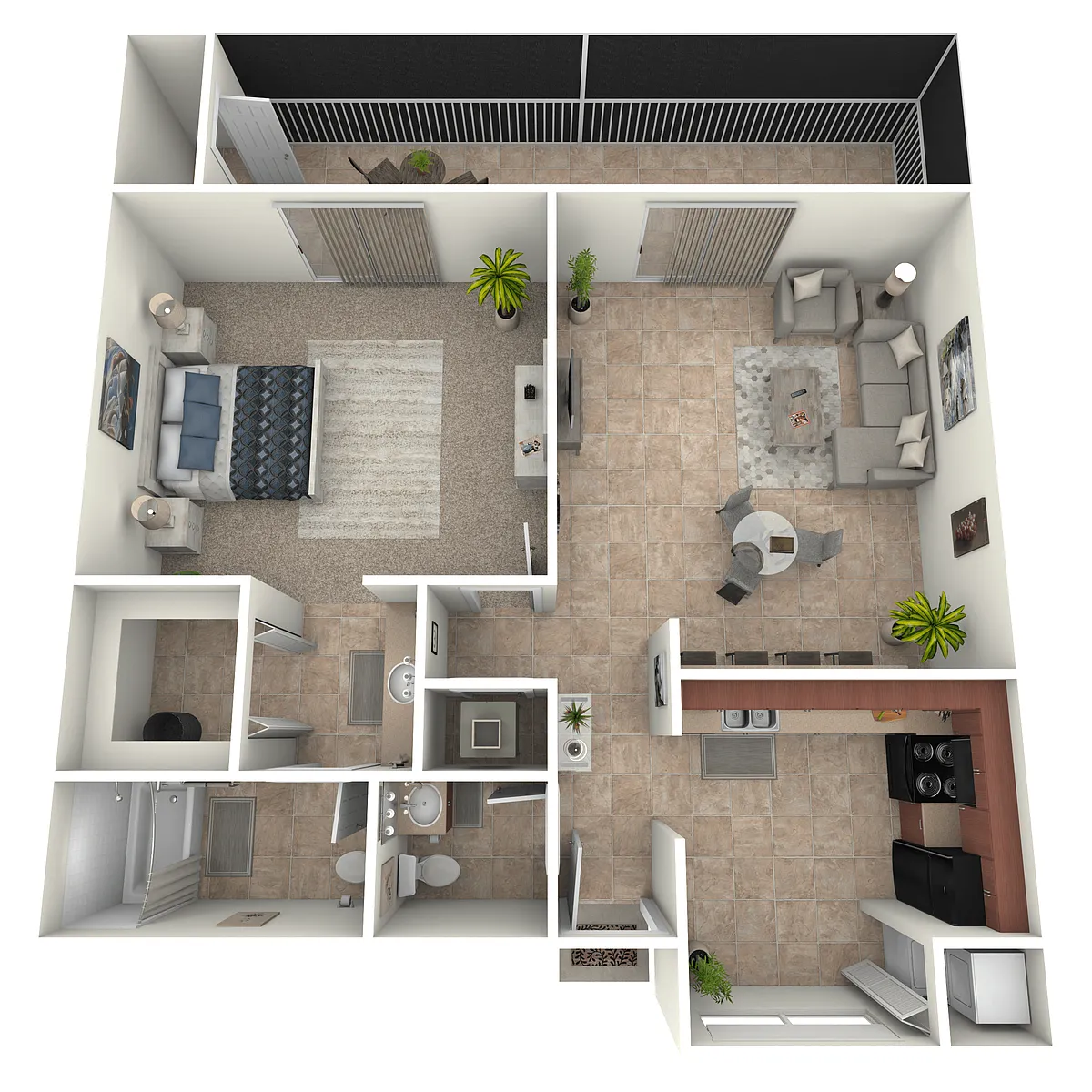 Floor plan 1 BED CLASSIC/LUXURY
