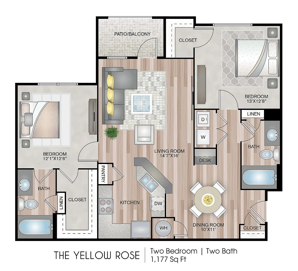 Floor plan The Yellow Rose - Premium Upgrade