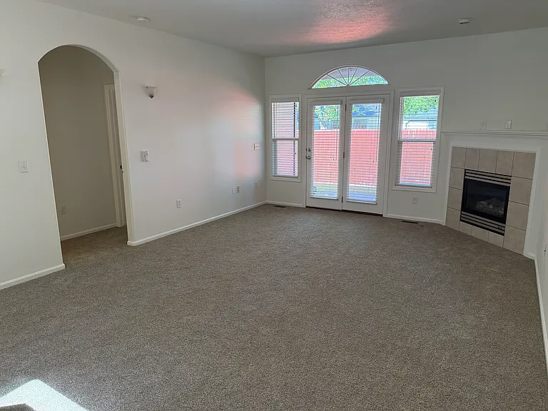 living room and door to patio