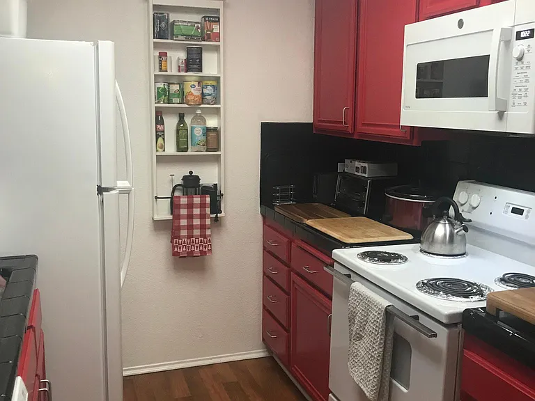 Another pic of convenient, Pullman style kitchen