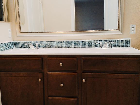 double vanity mirror in master bedroom