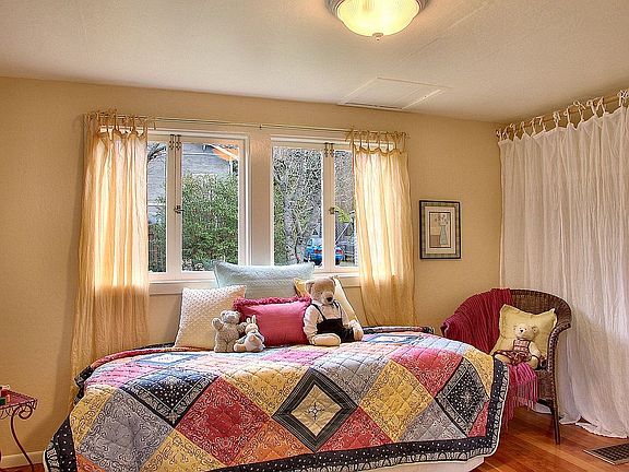 One of three bedrooms