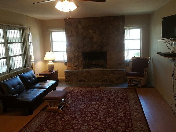 Living Room - Stone Fireplace