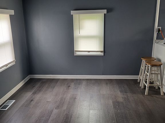 Dining room with track lighting