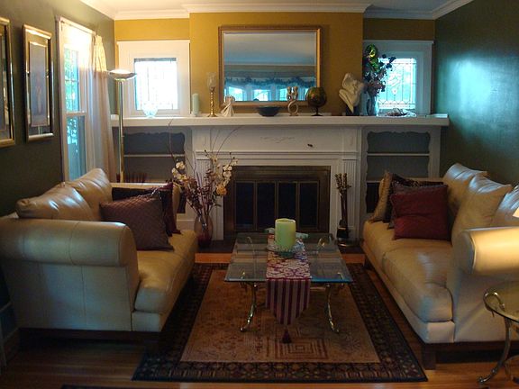 Formal Living Room W/Wood Fireplace