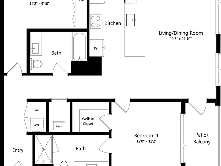 2 Bed 2 Bath | 1288 sq ft 2 Bed 2 Bath | 1288 sq ft