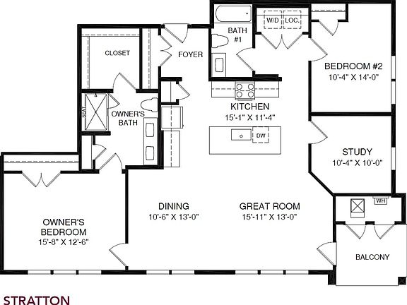 Model Stratton floor plan (courtesy of NVHomes)