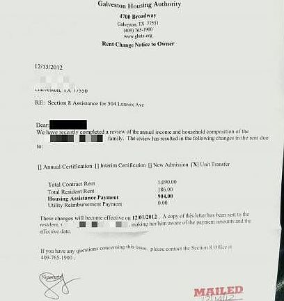 Housing Assistance Letter