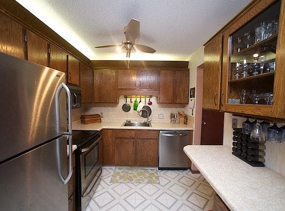 kitchen with updated stainless steel appliances