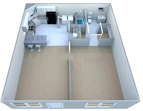 Floor plan Custom Deluxe III with Breezeway