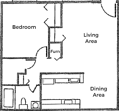 Floor plan 1-Bedroom