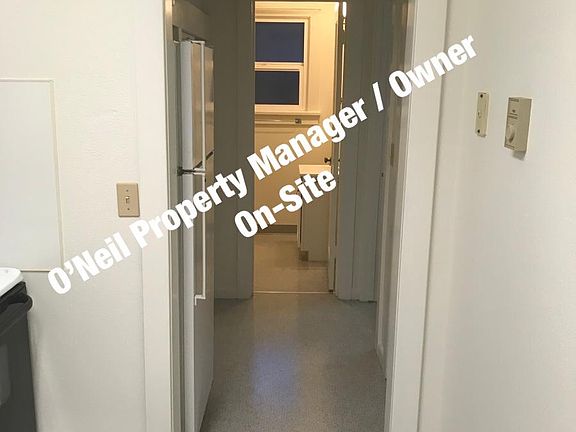 Hallway view from kitchen to bathroom