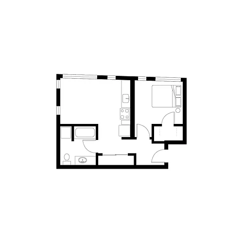 Floor plan 1 Bedroom - C7