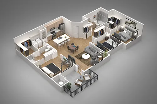 Floor plan 3 Bed/2 Bath