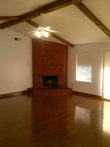 Living room with fireplace