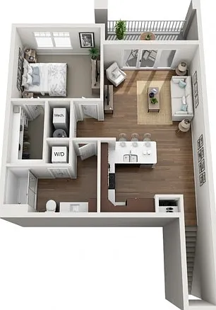 Floor Plan 1J | Seasons at Orchard Hills | Apartments in Oak Creek, WI Floor Plan 1J | Seasons at Orchard Hills | Apartments in Oak Creek, WI