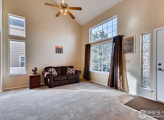 Vaulted Living Room with new carpet!