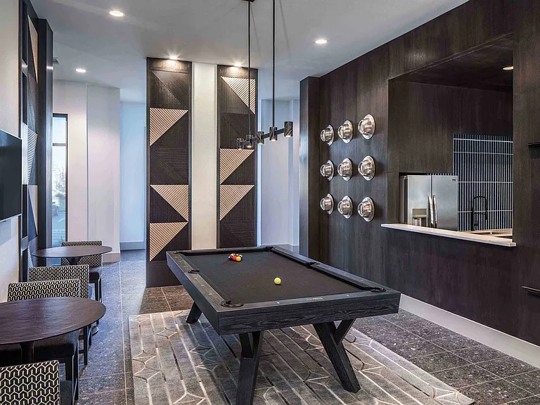 Entertainment lounge with billiards and gaming