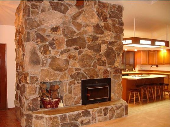 Wood burning fireplace