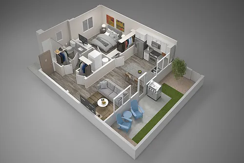 Floor plan 1 Bed/1 Bath