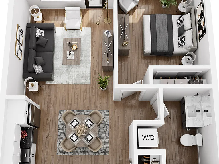 1.A floor plan Hudson West