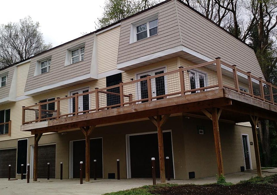 Garage entrances to all units