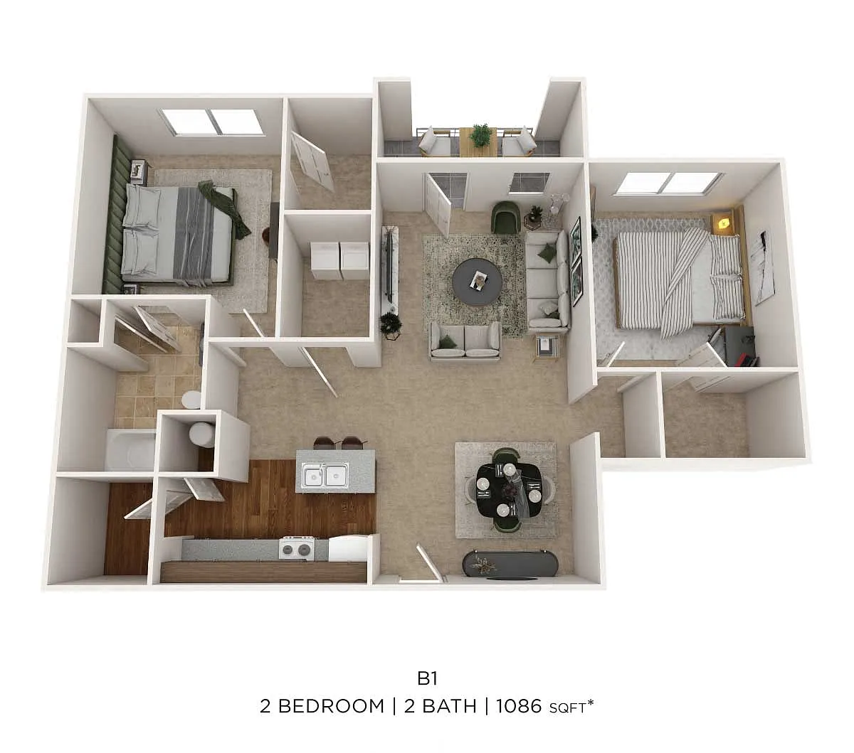 Floor plan Two Bedroom