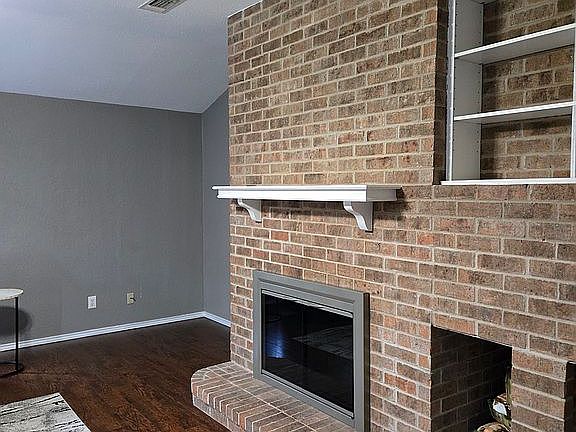 Living room fireplace