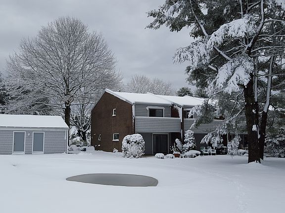 Back of condo units, winter