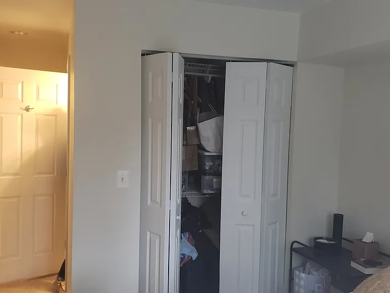Second floor rear bedroom showing full size closet
