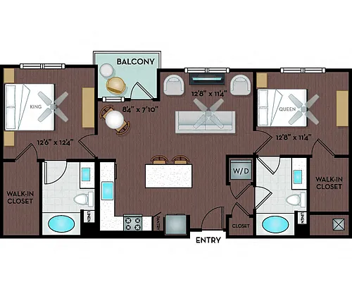 Floor plan 22F3A to 22F3C