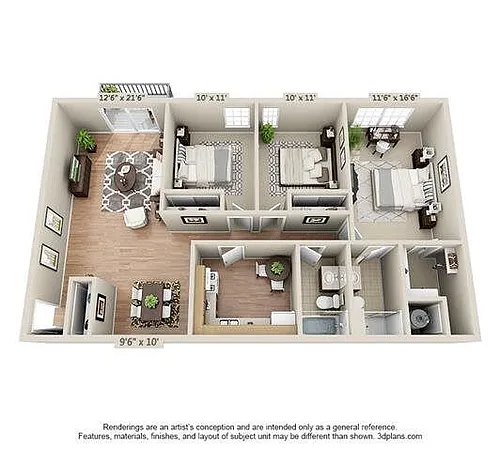 Floor plan Plan F