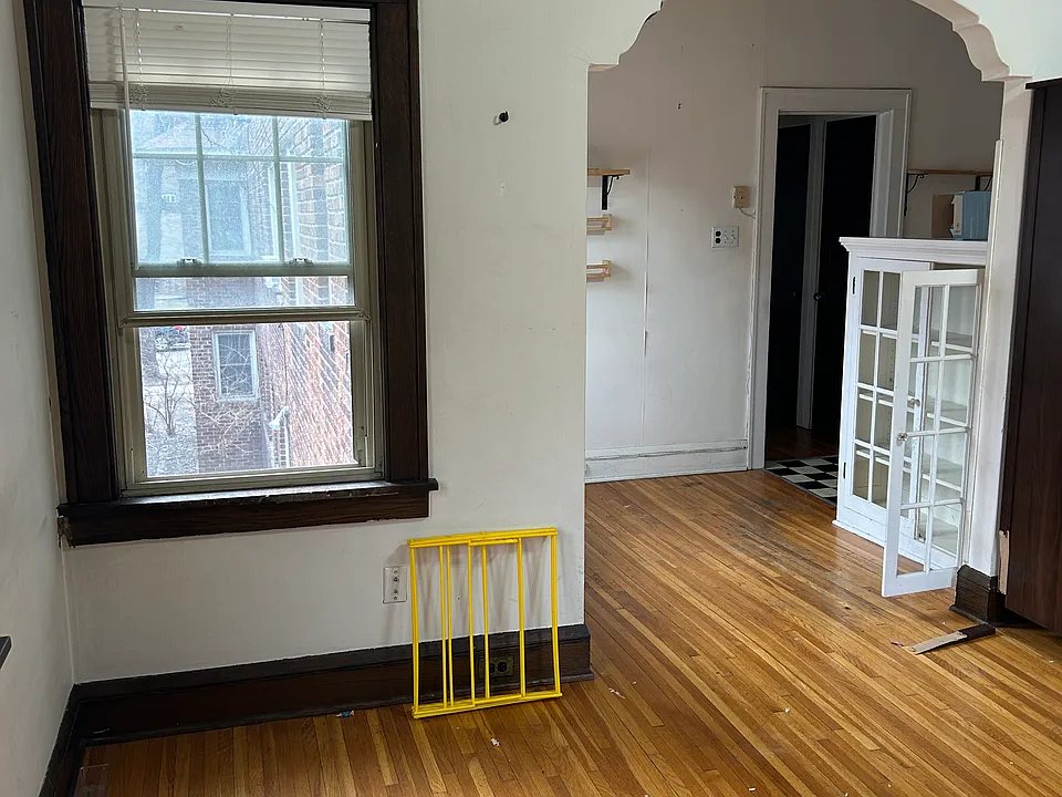 Living room into dining area