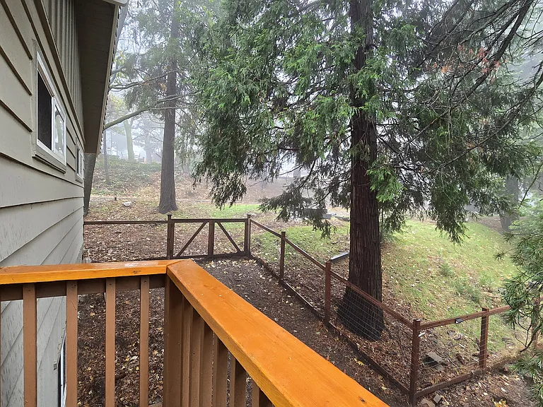 Upstairs deck looking towards front/road