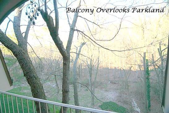 Balcony overlooks parkland