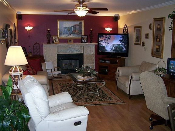 An inviting den off the kitchen