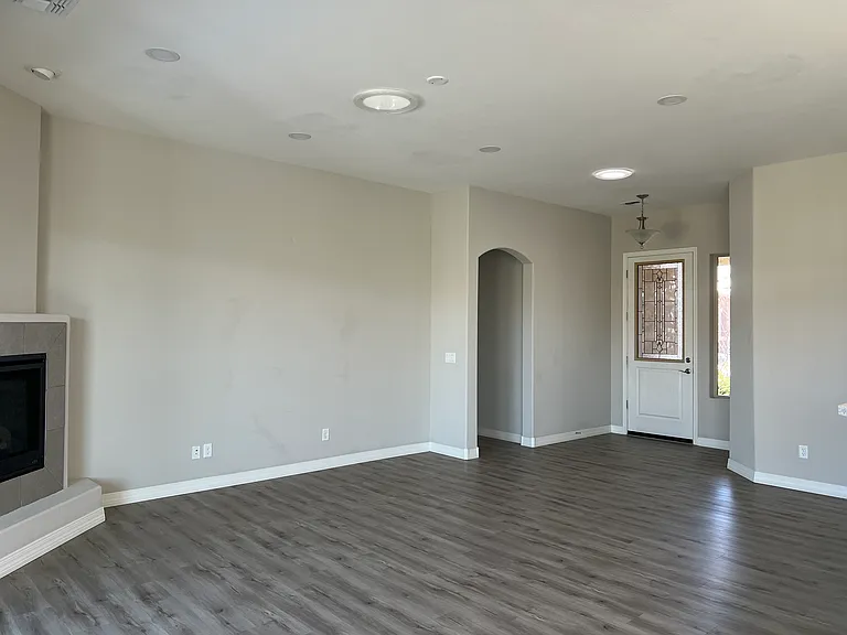 Living Room Looking Toward Entrance & Hall to Bedrooms.