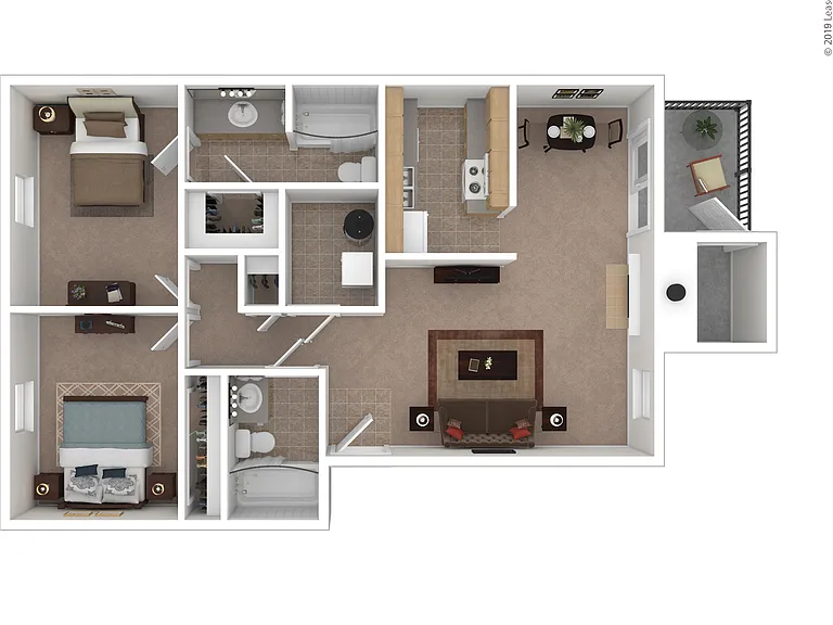Carribean: Beds - 2: Baths - 2: SqFt Range - 945 to 945