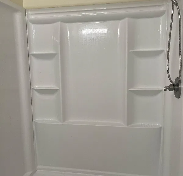 Walk in shower in back bedroom