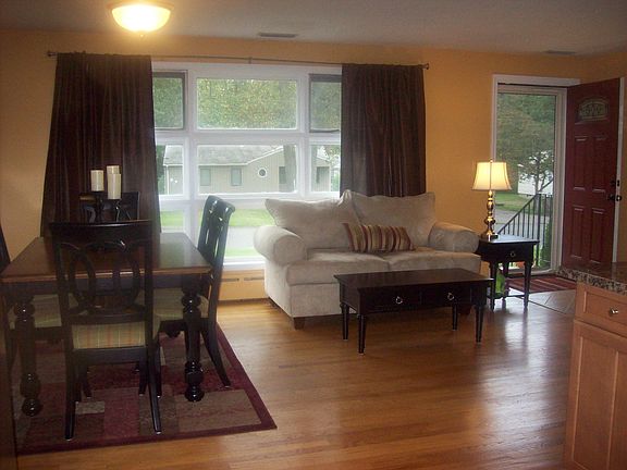 Dining area-living room has beautiful