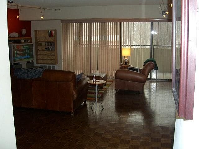 Living room with view of terrace